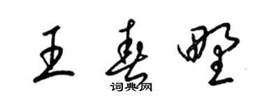 梁锦英王春野草书个性签名怎么写