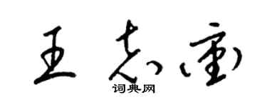 梁锦英王志冲草书个性签名怎么写