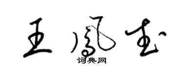 梁锦英王凤武草书个性签名怎么写