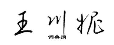 梁锦英王川妮草书个性签名怎么写