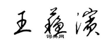梁锦英王苏滨草书个性签名怎么写