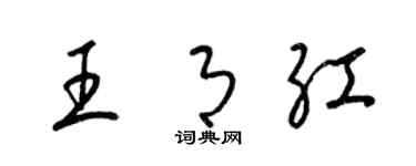 梁锦英王月红草书个性签名怎么写