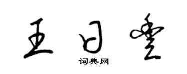 梁锦英王日丰草书个性签名怎么写