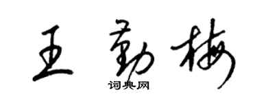 梁锦英王勤梅草书个性签名怎么写