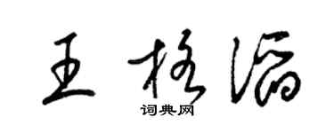 梁锦英王格滔草书个性签名怎么写