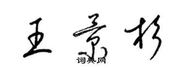 梁锦英王景杉草书个性签名怎么写