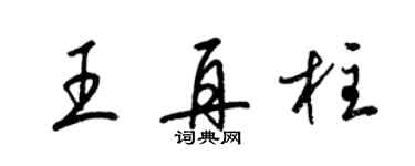 梁锦英王再柱草书个性签名怎么写