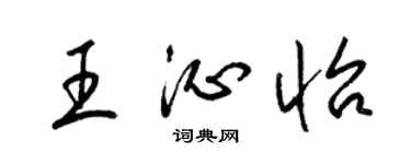 梁锦英王沁怡草书个性签名怎么写