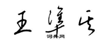 梁锦英王准其草书个性签名怎么写