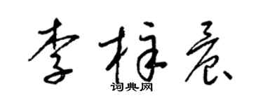 梁锦英李梓晨草书个性签名怎么写