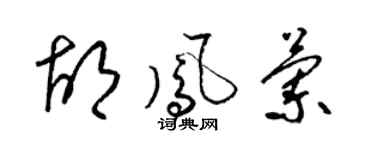 梁锦英胡凤兰草书个性签名怎么写