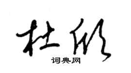 梁锦英杜欣草书个性签名怎么写