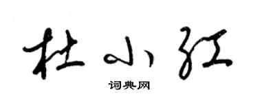 梁锦英杜小红草书个性签名怎么写