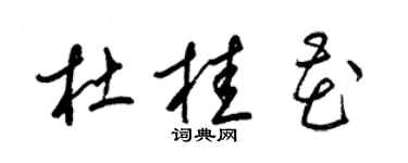 梁锦英杜桂花草书个性签名怎么写