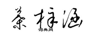 梁锦英叶梓涵草书个性签名怎么写