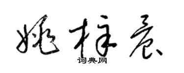 梁锦英姚梓晨草书个性签名怎么写