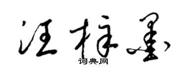 梁锦英汪梓墨草书个性签名怎么写