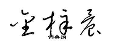 梁锦英金梓晨草书个性签名怎么写