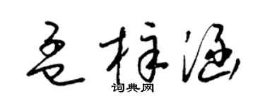 梁锦英孟梓涵草书个性签名怎么写