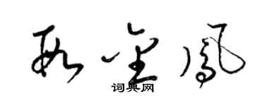 梁锦英段金凤草书个性签名怎么写