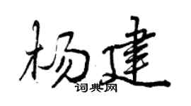 曾庆福杨建行书个性签名怎么写