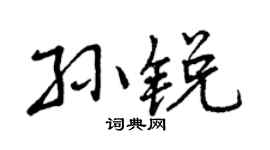 曾庆福孙锐行书个性签名怎么写