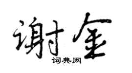 曾庆福谢金行书个性签名怎么写