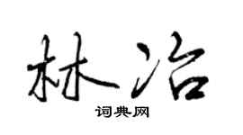 曾庆福林冶行书个性签名怎么写