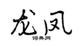 曾庆福龙凤行书个性签名怎么写