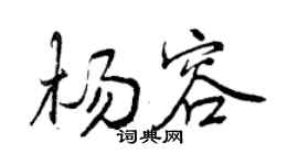 曾庆福杨容行书个性签名怎么写