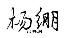 曾庆福杨绷行书个性签名怎么写