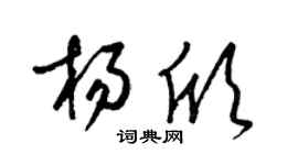 梁锦英杨欣草书个性签名怎么写