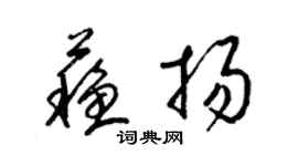 梁锦英苏扬草书个性签名怎么写