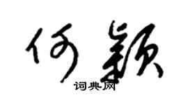 梁锦英何颖草书个性签名怎么写