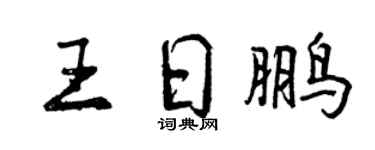 曾庆福王日鹏行书个性签名怎么写