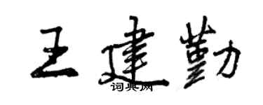 曾庆福王建勤行书个性签名怎么写