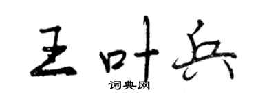 曾庆福王叶兵行书个性签名怎么写