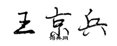 曾庆福王京兵行书个性签名怎么写