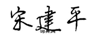 曾庆福宋建平行书个性签名怎么写