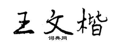 曾庆福王文楷行书个性签名怎么写