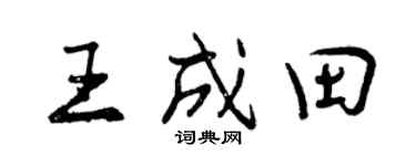 曾庆福王成田行书个性签名怎么写