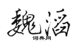 骆恒光魏滔行书个性签名怎么写