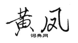 骆恒光黄凤行书个性签名怎么写