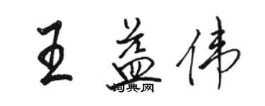 骆恒光王益伟行书个性签名怎么写