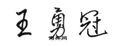 骆恒光王勇冠行书个性签名怎么写