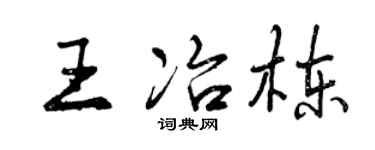 曾庆福王冶栋行书个性签名怎么写