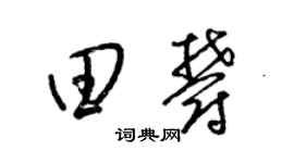 梁锦英田郁草书个性签名怎么写