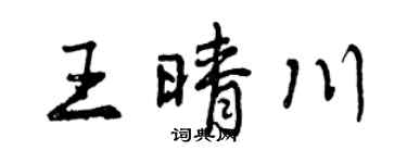 曾庆福王晴川行书个性签名怎么写