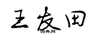 曾庆福王友田行书个性签名怎么写