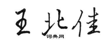 骆恒光王北佳行书个性签名怎么写